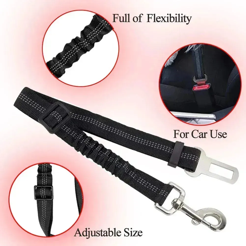 Adjustable Dog Seatbelt Harness with Breathable Mesh Vest