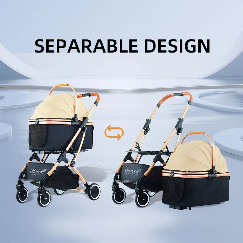 BNDC 106 Pram & Stroller For Dogs & Cats (Khaki)