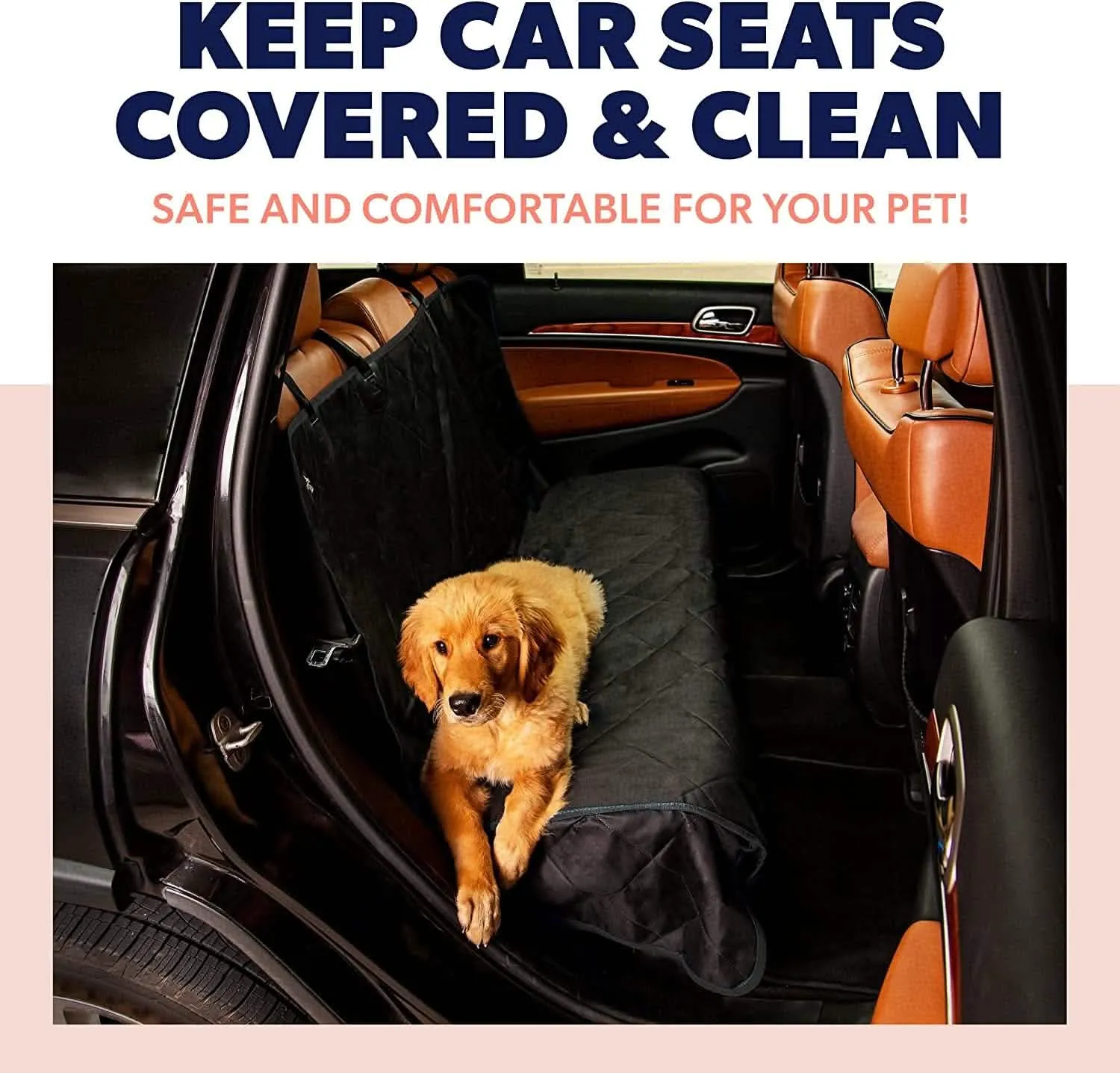 Car Bench Seat Cover | Waterproof & Scratch-Proof Pet Protector | Non-Slip Design for Cars, SUVs & Trucks