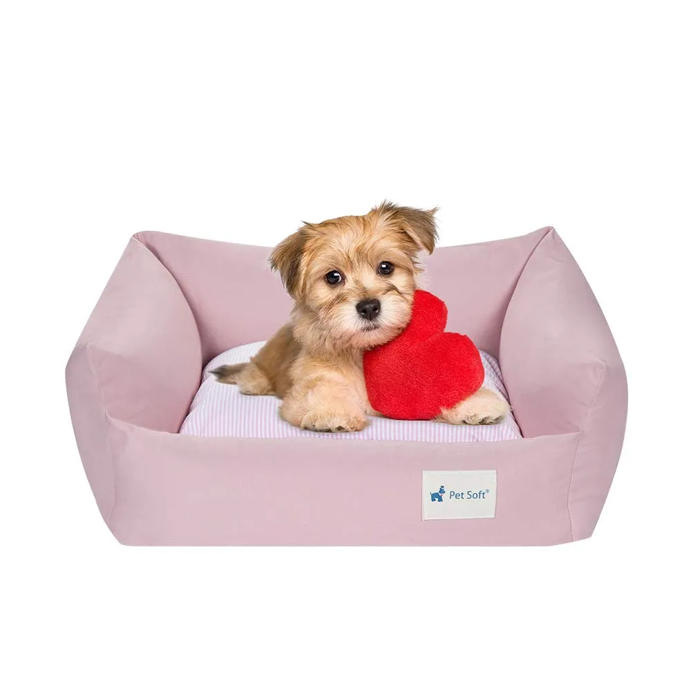Cotton Dog Bed for Small Dogs with Removable Washable Cover, S size, 1 Pack