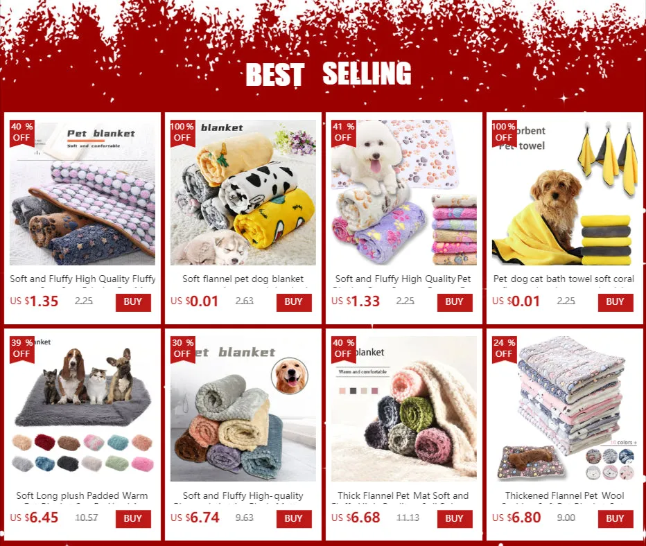 Cozy Flannel Pet Blanket for Dogs and Cats - Winter Warmth with Cartoon Designs