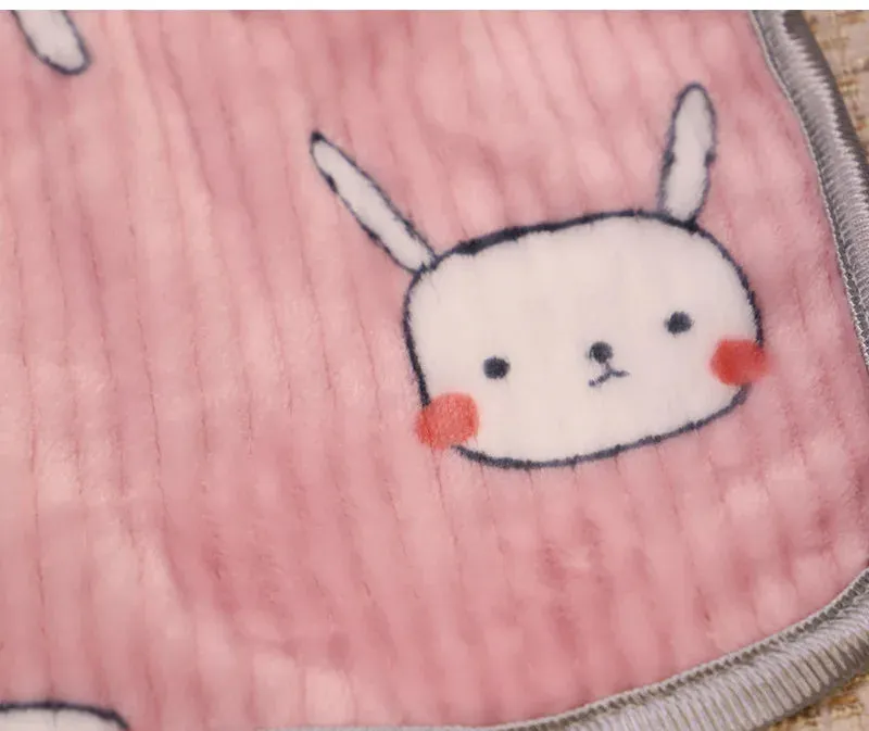 Cozy Flannel Pet Blanket for Dogs and Cats - Winter Warmth with Cartoon Designs