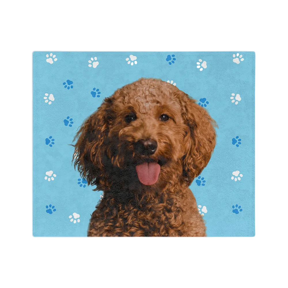 Customized Pet Art Blanket Hand Illustration 2 Pets