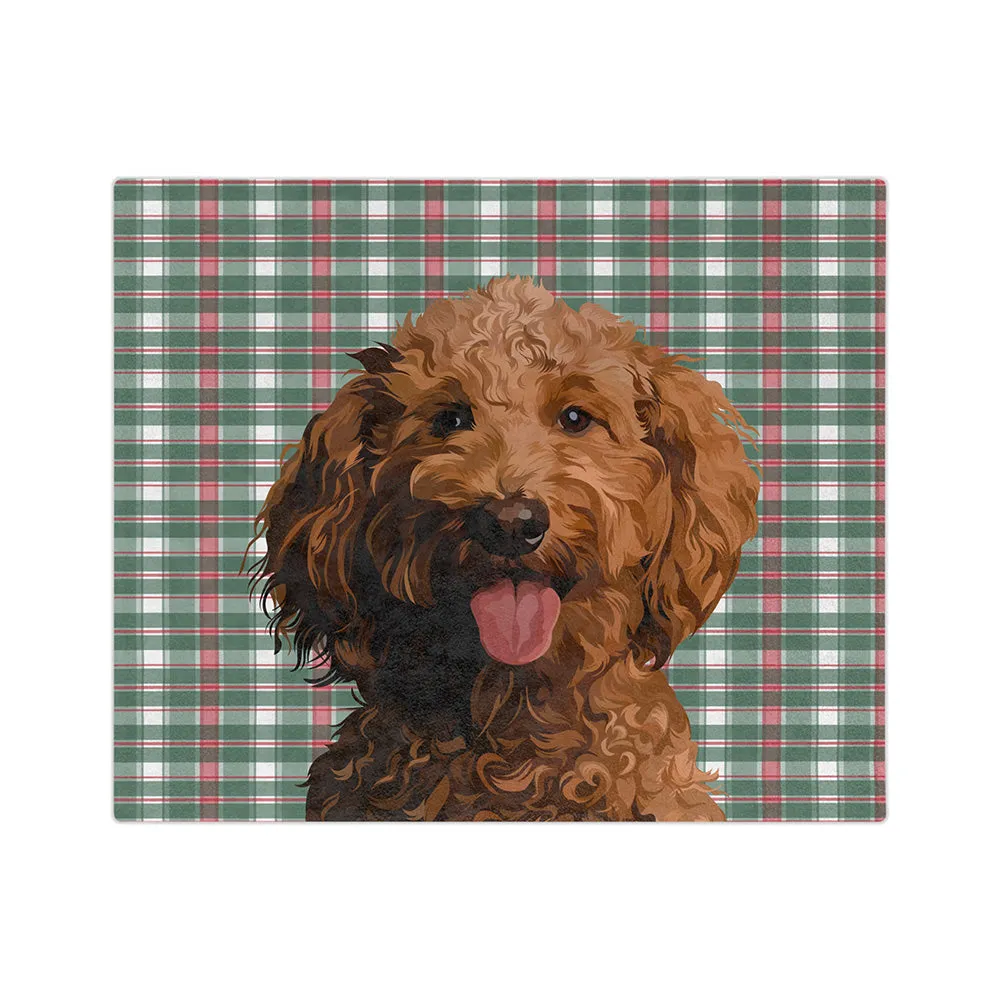 Customized Pet Art Blanket Hand Illustration 2 Pets