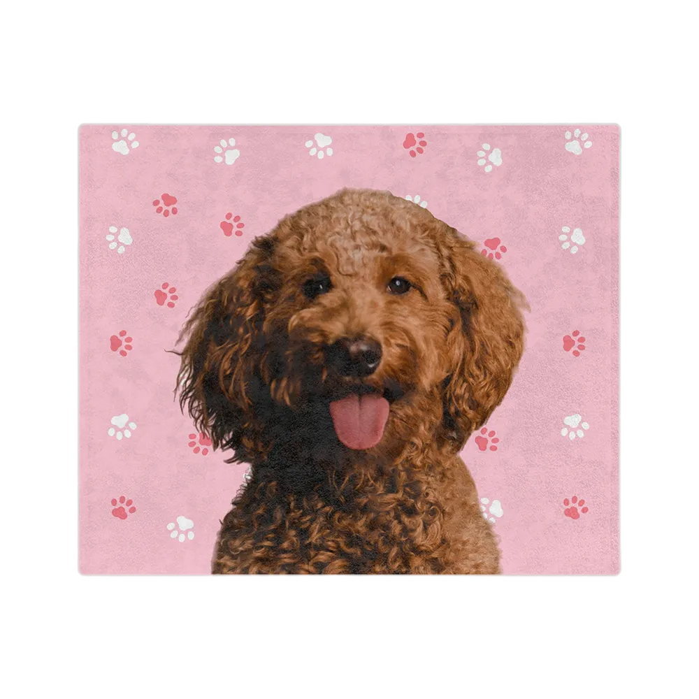 Customized Pet Art Blanket Hand Illustration 2 Pets
