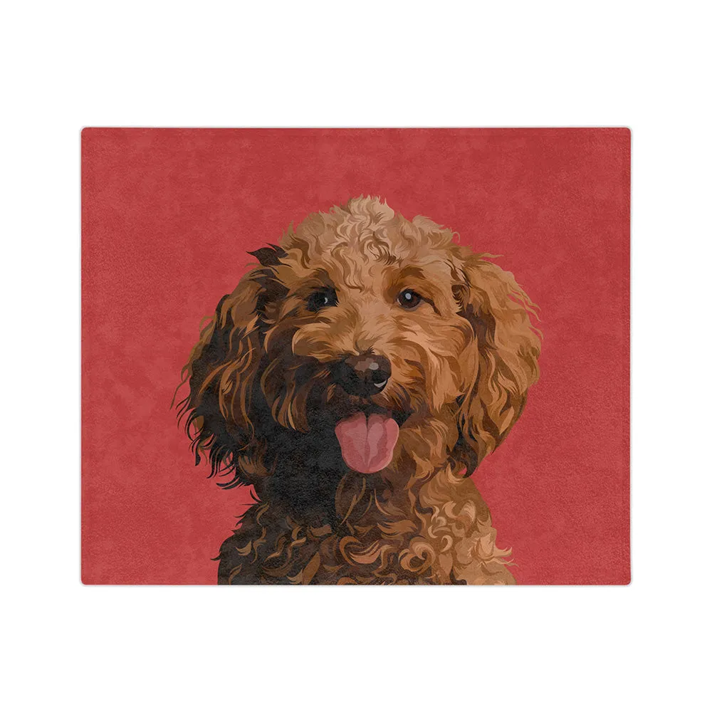 Customized Pet Art Blanket Hand Illustration 2 Pets