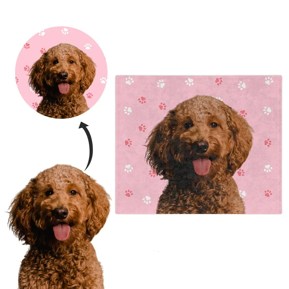 Customized Pet Art Blanket Hand Illustration 2 Pets