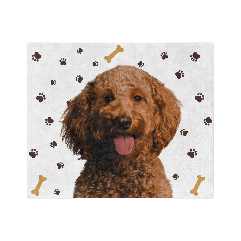 Customized Pet Art Blanket Hand Illustration 2 Pets