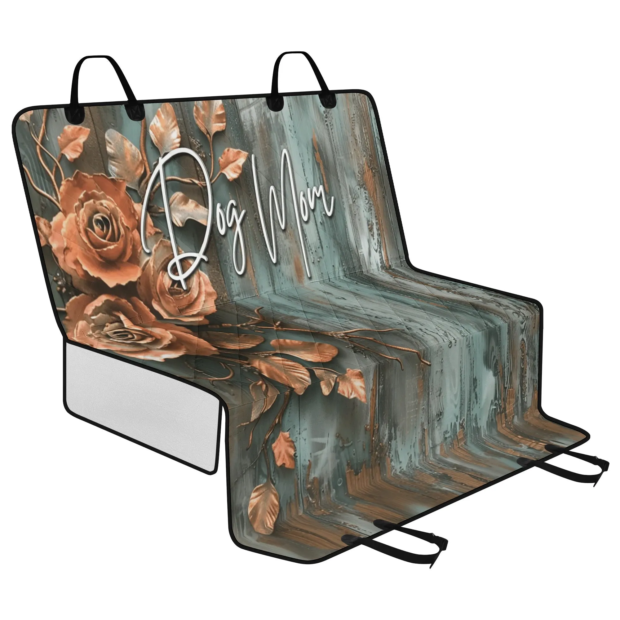 Dog Mom Patina Rose Farmhouse Hammock Dog Car Seat Cover