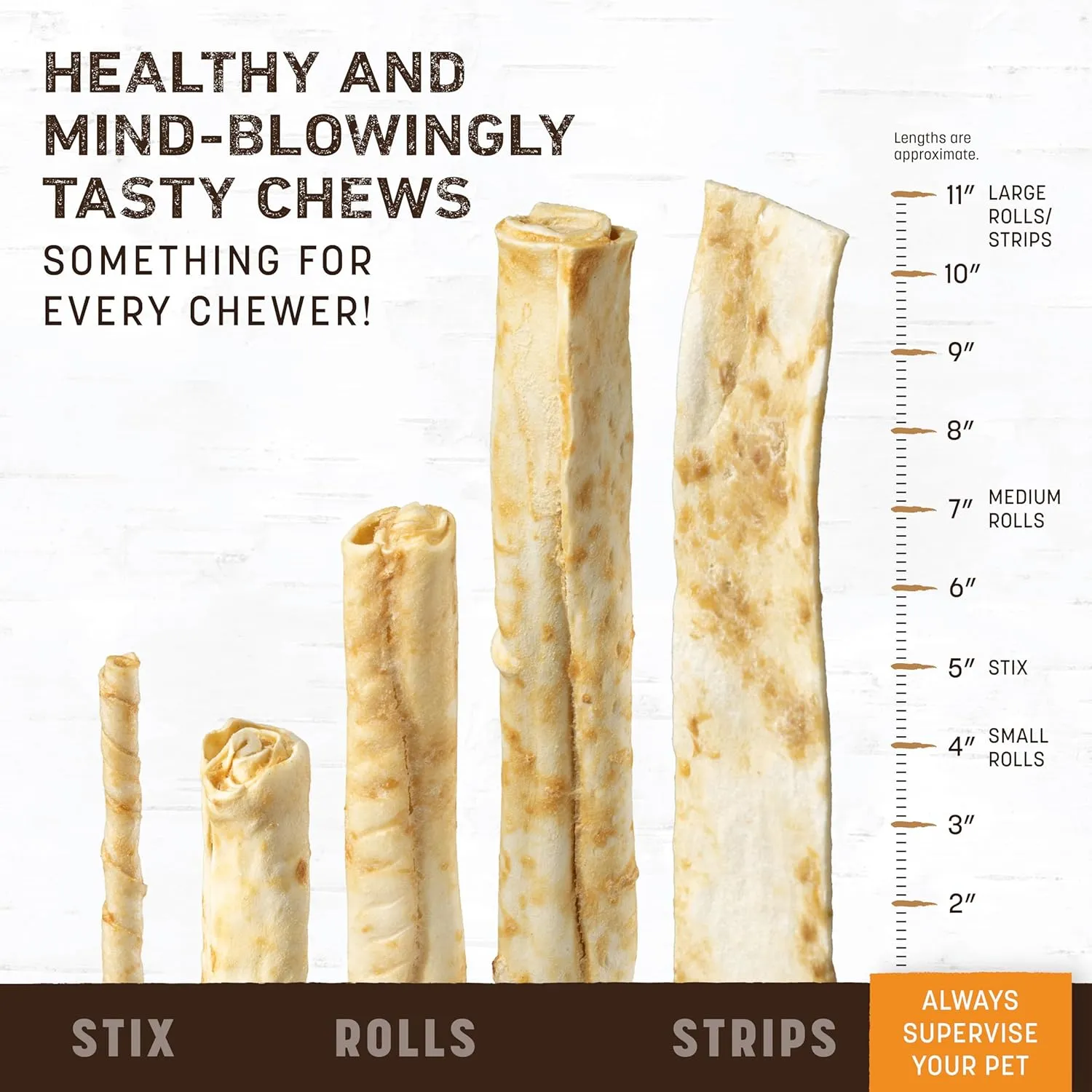 Earth Animal No Hide Medium Chicken Flavored Natural Rawhide Free Dog Chews Long Lasting Chew Sticks | Treats for Large Dogs | Great for Aggressive Chewers (3 Pack)
