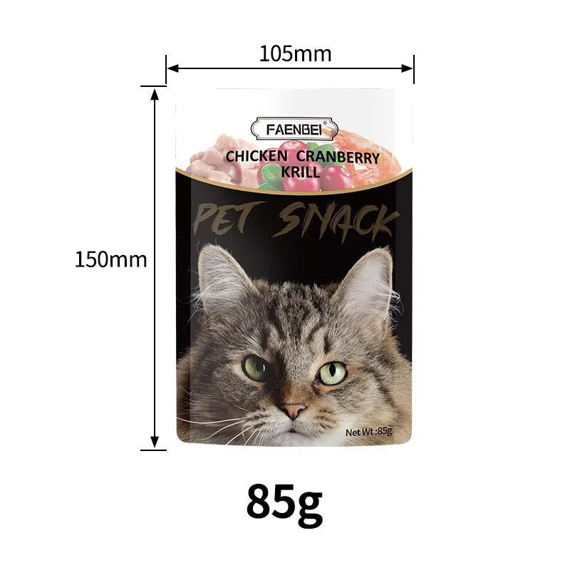 FAENBEI Pet Wet Food Snack for Kitten 3oz pack (pack of 5)