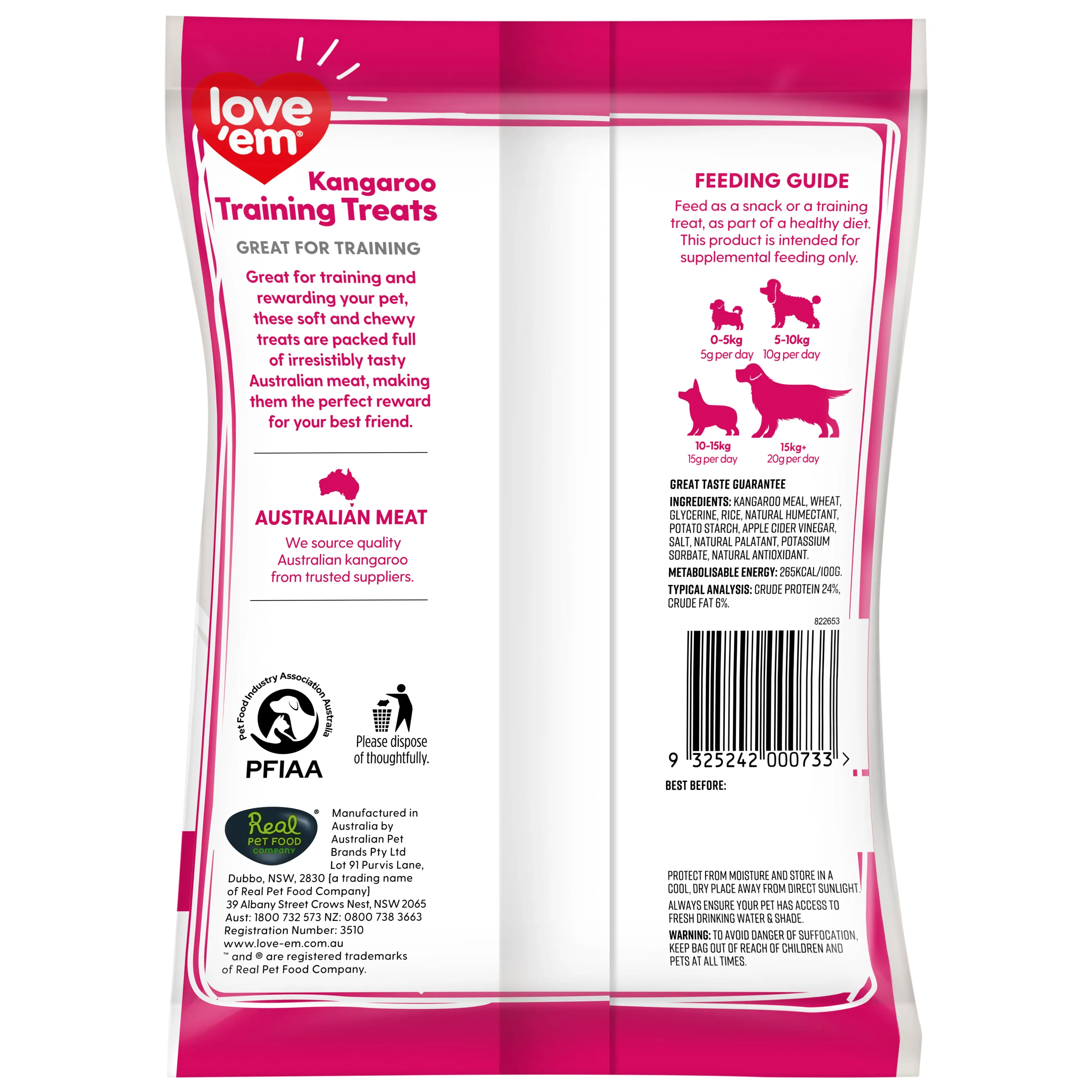 love em - Kangaroo Training Treats Dog Treat