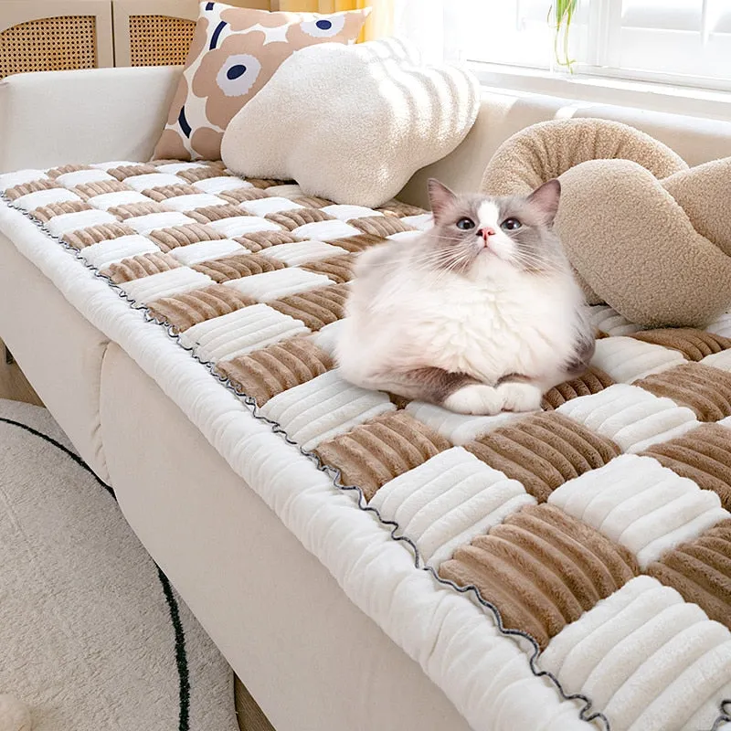 Luxury Comfort Dog Bed Mat for Large Dogs | Warm and Scratchable Pet Blanket | Anti-slip Cushion Sofa Cover | Washable and Stylish | Pet Supplies