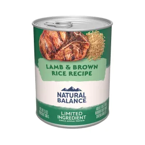 Natural Balance Canned Dog Food Lamb & Brown Rice
