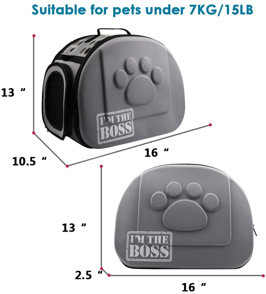 New AriTan Airline Approved Soft-Sided Collapsible Portable EVA Pet Travel Carrier with Mesh Windows, Porous Design, Best for Small or Medium Dogs and Cats under 15 Lb!