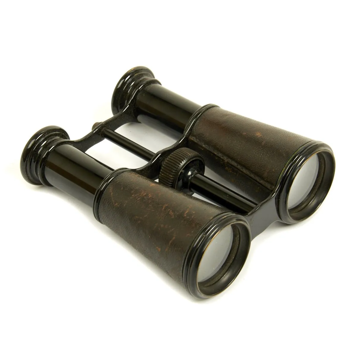 Original British WW1 Officers Sam Browne Belt Set with Whistle and Field Glasses in Case