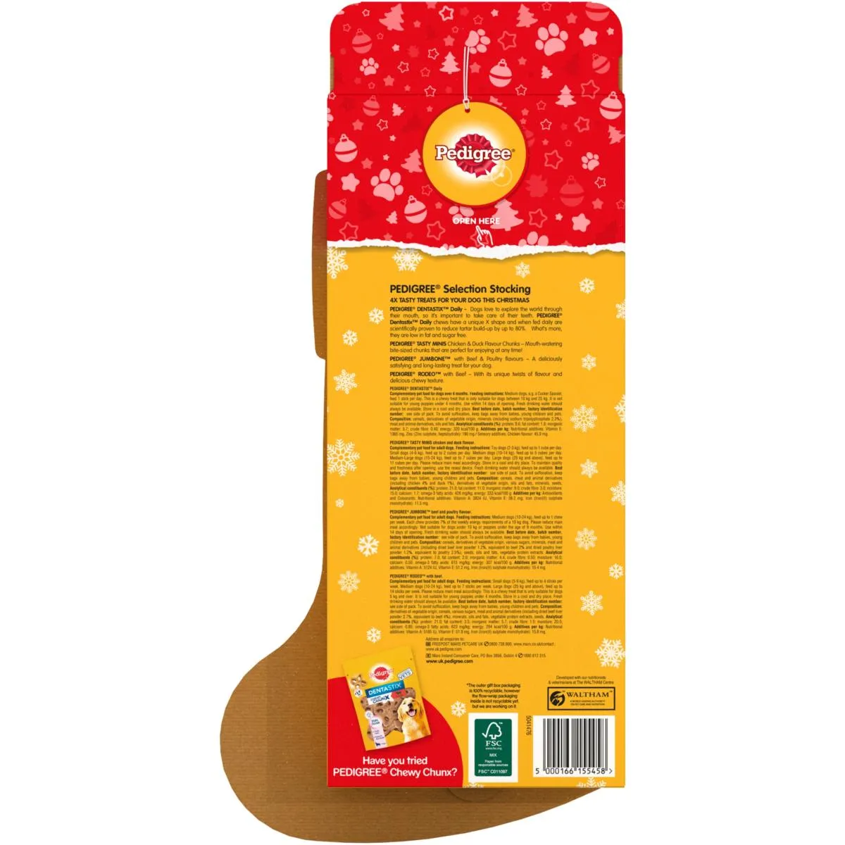 Pedigree Christmas Stocking | Festive Dog Treat Selection Gift Pack