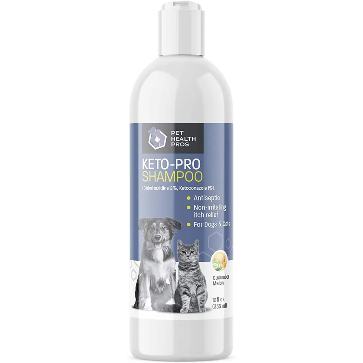 Pet Health Pros Keto-Pro Skin Healing Shampoo for Dogs and Cats; For Hot Spots, Mange, Skin Infection. Size: Available in 8oz, 12oz, 16oz; Scent: Cucumber Melon