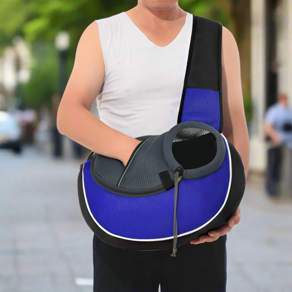 Portable Crossbody Pet Bag for Dogs and Cats – Comfortable and Breathable Outdoor Carrier