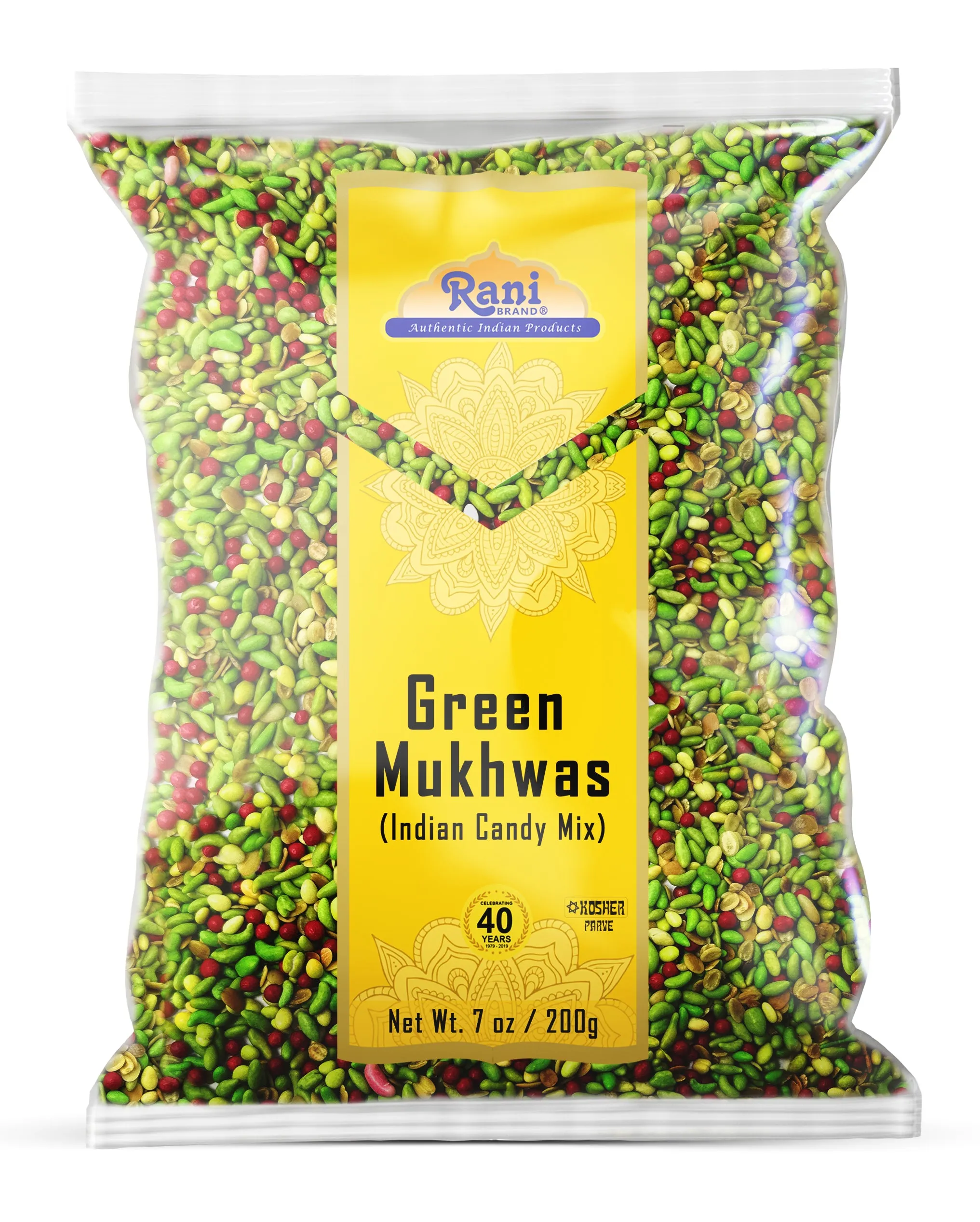 Rani Green Mukhwas (Special Digestive Treat) 7oz (200g) ~ Indian Candy Mouth Freshener | Vegan | Kosher