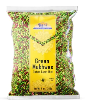 Rani Green Mukhwas (Special Digestive Treat) 7oz (200g) ~ Indian Candy Mouth Freshener | Vegan | Kosher