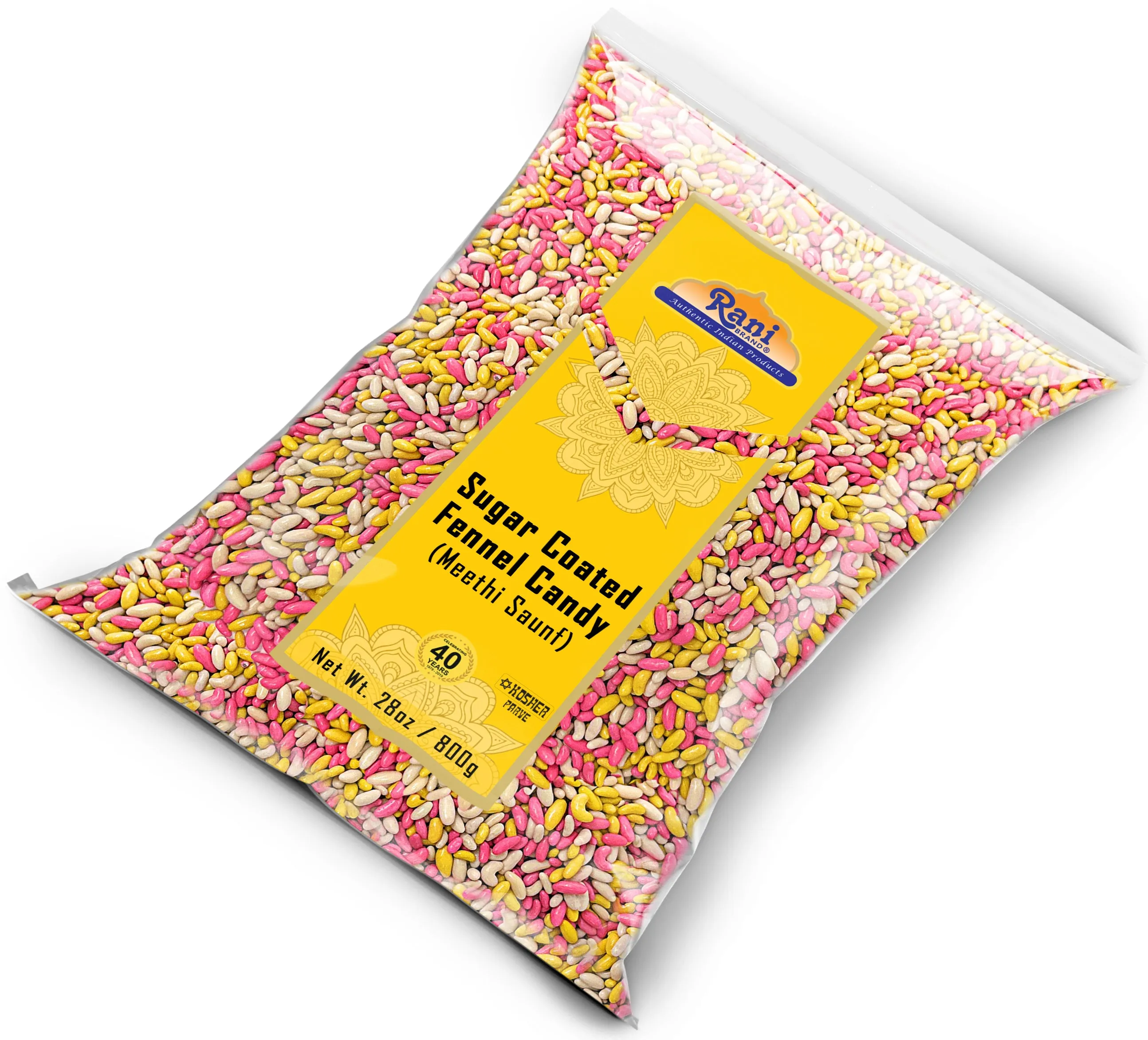 Rani Sugar Coated Fennel Candy 28oz (800g) ~ Indian After Meal Digestive Treat | Vegan | Gluten Friendly | NON-GMO | Kosher | Indian Origin (Copy)