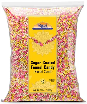 Rani Sugar Coated Fennel Candy 28oz (800g) ~ Indian After Meal Digestive Treat | Vegan | Gluten Friendly | NON-GMO | Kosher | Indian Origin (Copy)