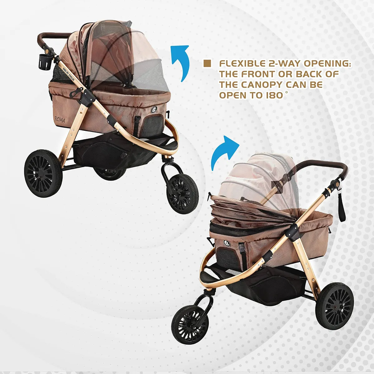 Roma Luxury Jogging Sports Stroller Red