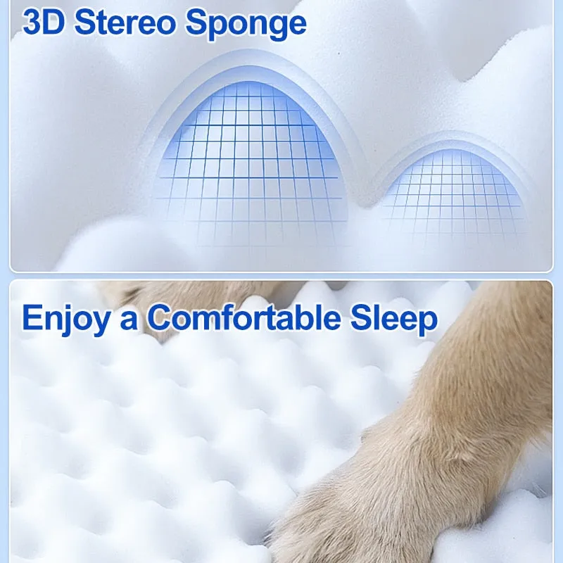 Summer Cool Bed for Dogs: Thick Mat with Pillow | Pet Sofa for Small, Medium, Large Dogs and Cats | Cooling Dog Pad | Pet Supplies