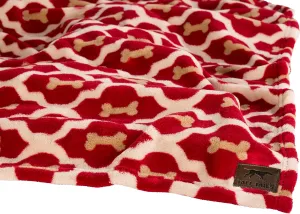 Tall Tails 30" X 40" Red Bone Baby-Soft Fleece Blanket for Dogs