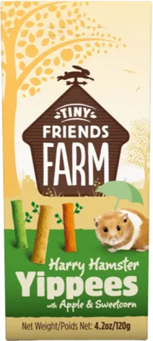 Tiny Friends Farm | Small Pet Treats | Harry Hamster Yippees with Apple & Sweetcorn - 120g