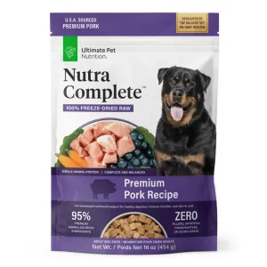 Ultimate Pet Nutrition Nutra Complete Premium Pork Freeze-Dried Raw Dog Food