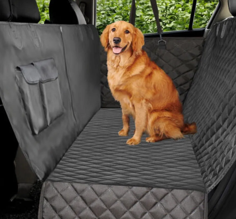 Waterproof Pet Car Seat Cover With Mesh Window   Free Buckle Leash