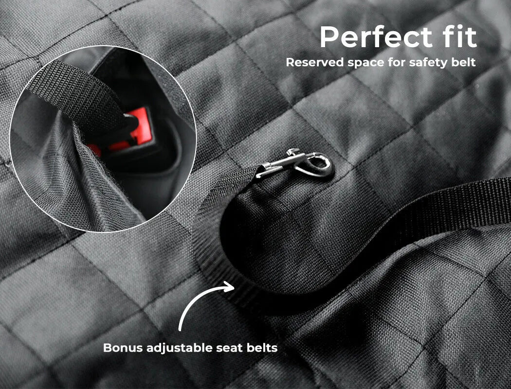 Waterproof Pet Car Seat Cover With Mesh Window   Free Buckle Leash