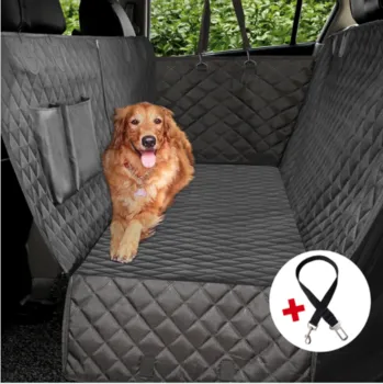 Waterproof Pet Car Seat Cover With Mesh Window   Free Buckle Leash