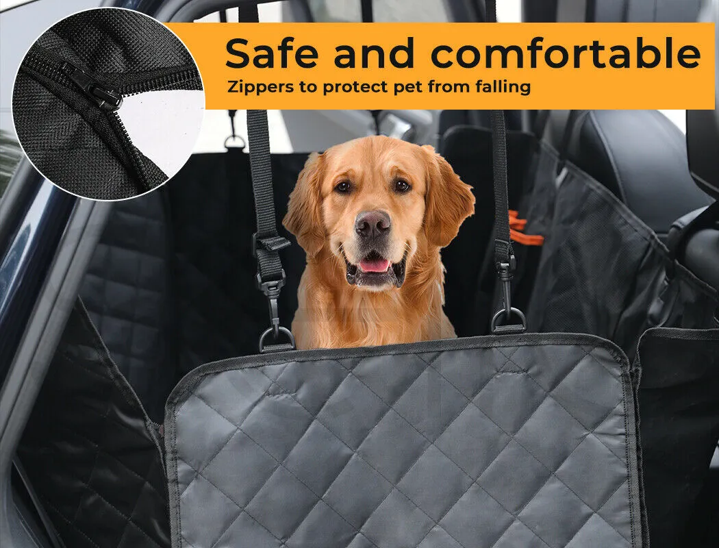 Waterproof Pet Car Seat Cover With Mesh Window   Free Buckle Leash