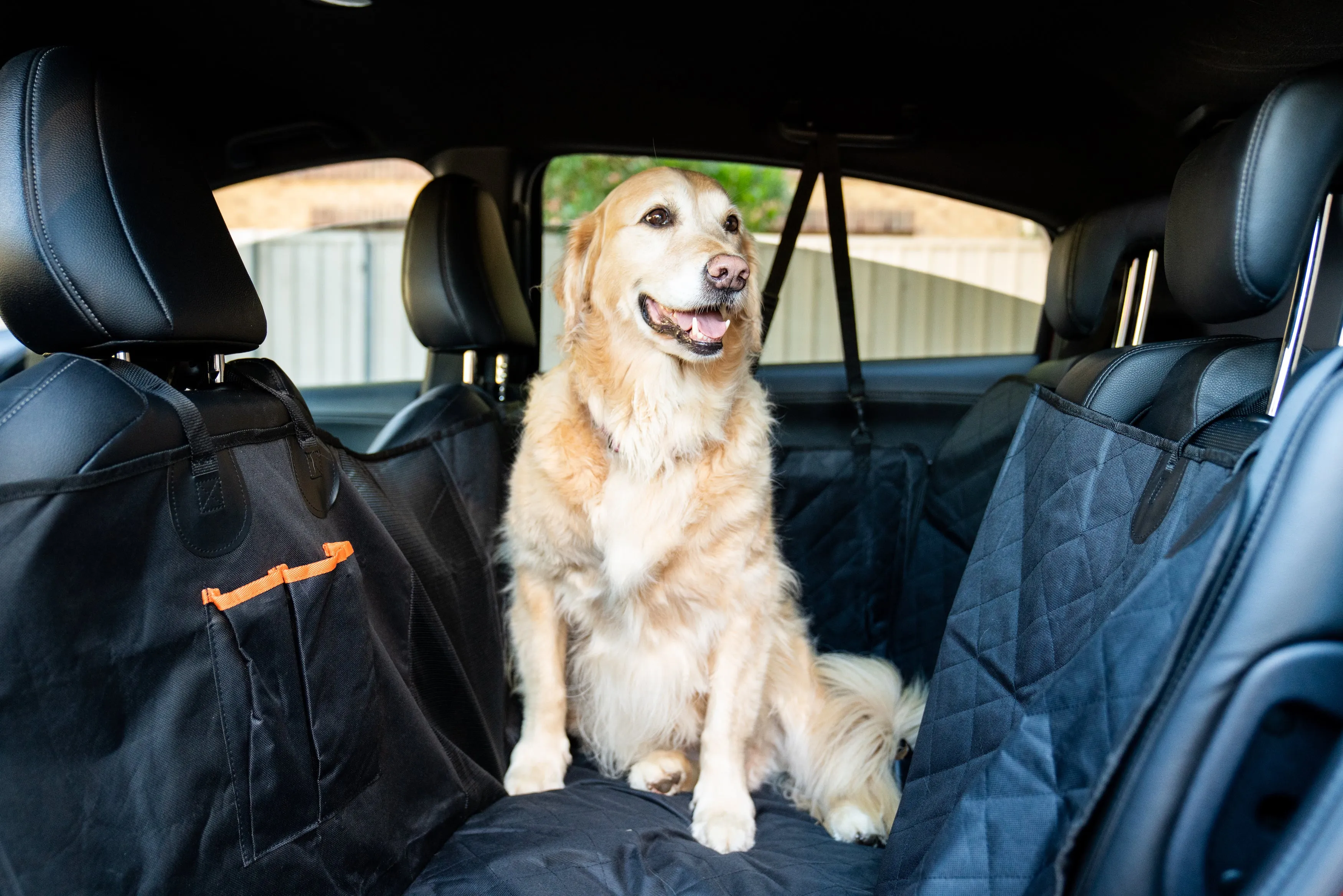 Waterproof Pet Car Seat Cover With Mesh Window   Free Buckle Leash