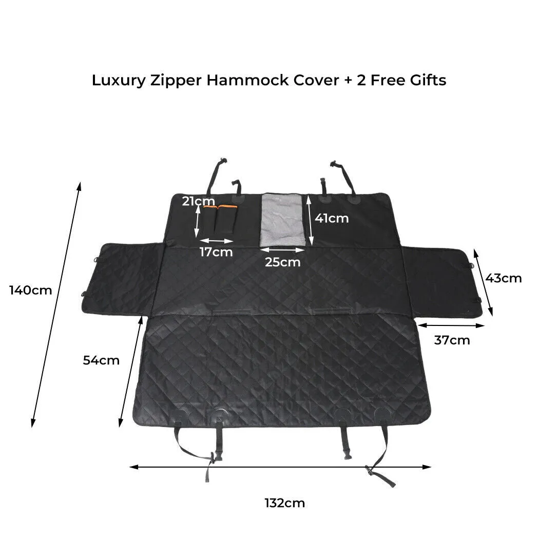 Waterproof Pet Car Seat Cover With Mesh Window   Free Buckle Leash