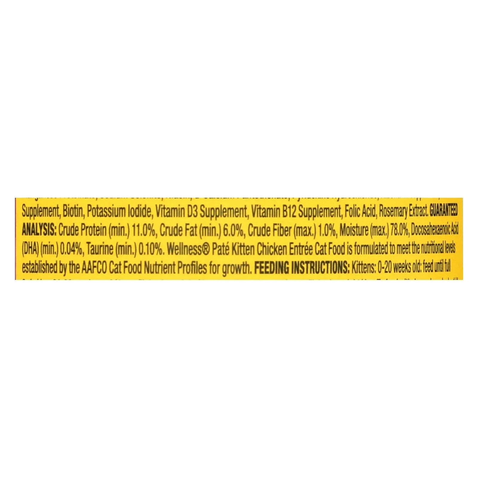 Wellness Pet Products Cat Food - Kitten Recipe (Pack of 24) - 3 Oz.
